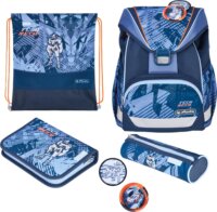 Herlitz UltraLight Plus TechMech Iskola táska szett - Kék mintás