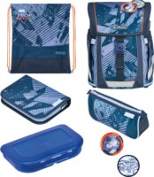 Herlitz FiloActive XL Plus TechMech Iskola táska szett - Kék mintás