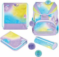 Herlitz UltraLight XL Plus Little Monster Iskolatáska szett - Lila / Sárga mintás
