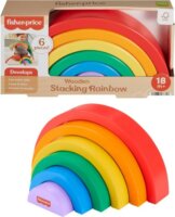 Fisher Price 6 darabos Fa szivárvány toronyépítő játék