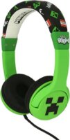 OTL MC1229 Minecraft Creeper Vezetékes Gyerek Fejhallgató - Zöld mintás