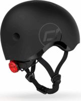 Scoot & Ride Kerékpáros Sisak beépített LED lámpával - Fekete (S 51-55cm)