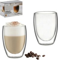 Extralink EX.23261 Duplafalú hőtartó üvegpohár 345ml (2 darabos)