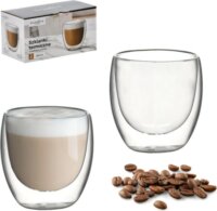 Extralink EX.23278 Duplafalú hőtartó üvegpohár 250ml (2 darabos)