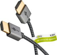 Goobay 75751 HDMI - HDMI 4K 60Hz kábel 0.5m - Fekete