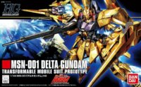Bandai HGUC 1/144 MSN-001 Delta Gundam figura
