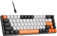 MageGee MK-BOX Red Switch Vezetékes Mechanikus Gaming Billentyűzet ANSI - Fehér / Szürke / Narancs