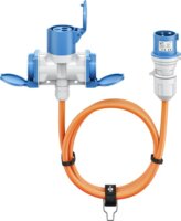 Goobay 76265 Type-E/F - CEE Kemping Adapterkábel 5m - Narancssárga