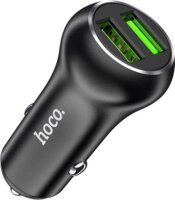 HOCO Z37 2 x USB-A 3.0 Autós gyorstöltő 36W - Fekete