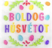 Boldog húsvétot! ablakzselé 20 x 25 cm