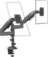 North Bayou H180 17"-27" TV / Monitor asztali tartó kar - Fekete (2 kijelző)