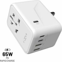 Fixed FIXCT65-3C2A-WH Univerzális Utazó Adapter USB Portokkal - Fehér
