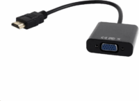 Gembird HDMI v1.4 - VGA + Audio adapter Fekete (Bontott)