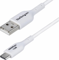 StarTech USB2AC1MNCWHE USB-A apa - USB-C apa 2.0 Adat és töltő kábel 1m - Fehér