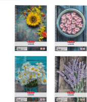 Herlitz Flower 80 lapos A5 vonalas spirálfüzet - Többfajta