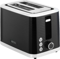 ECG ST 2750 Stripe 2 szeletes kenyérpirító 930W - Fekete