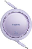Baseus USB-C apa - Ligtning apa Kihúzható Adat és gyorstöltő kábel 1m - Lila