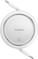 Baseus USB-C apa - Ligtning apa Kihúzható Adat és gyorstöltő kábel 1m - Fehér
