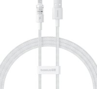 Baseus Gem USB-A apa - Lightning apa Adat és gyorstöltő kábel 1m - Fehér