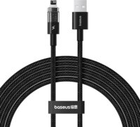 Baseus Gem USB-A apa - Lightning apa Adat és gyorstöltő kábel 2m - Fekete