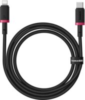 Baseus Dura USB-C apa - Lightning apa Adat és gyorstöltő kábel 1m - Fekete/Piros
