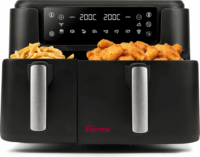 Girmi FG26 AirFryer Forrólevegős sütő 3,5L + 5,5L 2400 Watt - Fekete