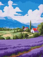 Ideyka Festés számok szerint Levendula mező - 30 x 40 cm