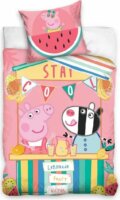 Peppa malac Tropicool Friends kétrészes ágyneműhuzat garnitúra - 140 x 200 cm