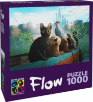 Brain Games FLOW Macska Kutya Kapibara Madár Maki a csónakban 1000 darabos puzzle