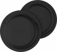Fixed Silky Sticker Pro Apple AirTag Ragasztós Tok - Fekete (2 db / csomag)