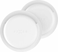 Fixed Silky Sticker Pro Apple AirTag Ragasztós Tok - Fehér (2 db / csomag)