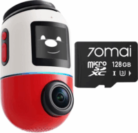 70mai Omni X800 4K WiFi Autós Menetrögzítő Kamera + 128GB SD Kártya - Piros / Fehér