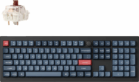 Keychron V6 Max D3 Brown Switch Mechanikus Wireless USB-C Gaming Billentyűzet HUN - Fekete/Kék