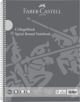 Faber-Castell 80 lapos A4 vonalas spirálfüzet -Szürke
