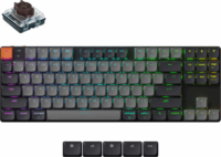 Keychron K1 V6 H3 Brown Switch Mechanikus Bluetooth USB-C Gaming Billentyűzet HUN - Fekete / Szürke
