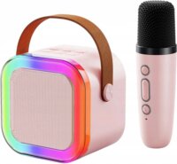Extralink EX.35120 Kids Mini Bluetooth Karaoke Party Hangszóró Mikrofonnal 6W - Rózsaszín