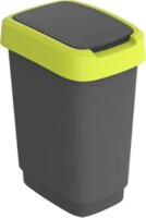 Rotho Twist Lime 25 literes Billenőfedeles szemetes - Sárga/Szürke