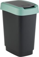 Rotho Twist Green 50 literes Billenőfedeles szemetes - Zöld/Szürke