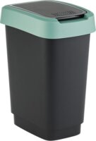 Rotho Twist Green 25 literes Billenőfedeles szemetes - Zöld/Szürke