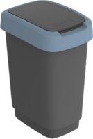Rotho Twist Blue 10 literes Billenőfedeles szemetes - Kék/Szürke