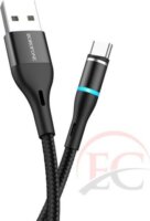 Borofone BU16 USB-A - USB-C apa Mágneses Adat- és Töltőkábel 1,2m - Fekete