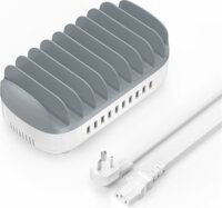 ORICO telefon Töltő állomás DUK-10P-V1-EU-WH (10x USB-A, 5V, 2.4A x5, 120W) - Fehér