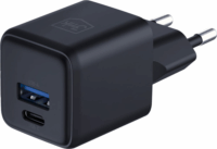 3mk Hyper GaN USB Type-A / USB Type-C Hálózati töltő adapter 20W - Fekete