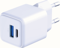 3mk Hyper GaN USB Type-A / USB Type-C Hálózati töltő adapter 20W - Fehér