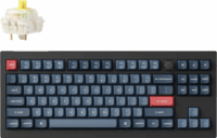Keychron V3 Max D4 Banana Switch Wireless USB-C Mechanikus Billentyűzet US - Fekete/Kék