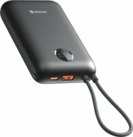 Swisten Voltbox Powerbank integrált kábellel USB-A / C + Lighting / 2000mAh 35W - Fekete