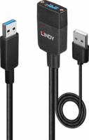 Lindy 43357 USB-A apa - USB-A anya 3.2 Hosszabbító kábel 35m - Fekete