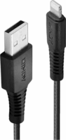 Lindy 31291 USB-A apa - Lightning apa 2.0 Adat és töltő kábel 1m - Fekete
