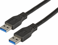 M-CAB K5210SW.1 USB-A apa - USB-A apa 3.0 Kábel 1m - Fekete
