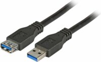 M-CAB K5237.5 USB-A apa - USB-A anya 3.0 Hosszabbító kábel 5m - Fekete